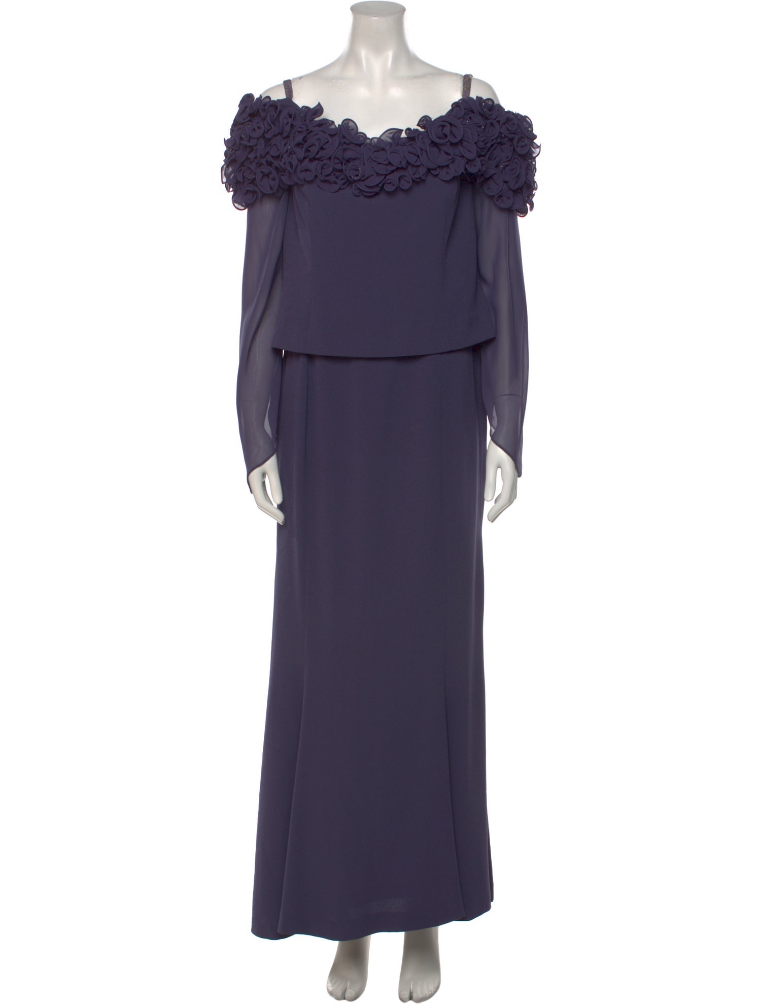 Alexander by Daymor Off-The-Shoulder Long Dress