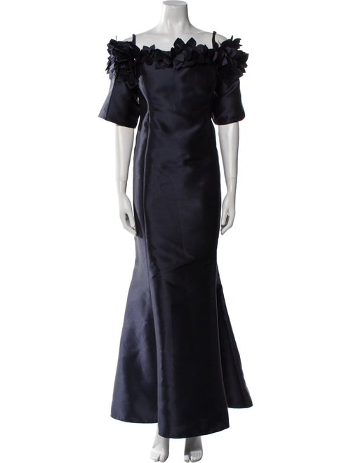 Alexander by Daymor Off-The-Shoulder Long Dress