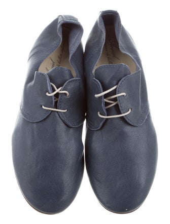 Anniel Leather Round-Toe Oxfords