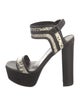 Amanda Gregory Leather Animal Print Sandals