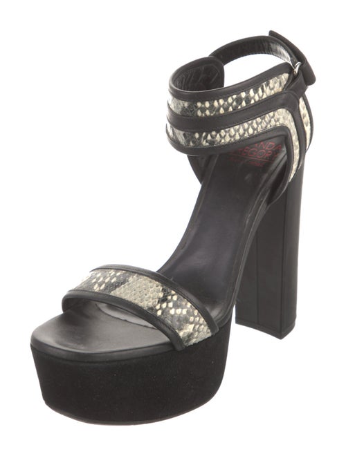 Amanda Gregory Leather Animal Print Sandals
