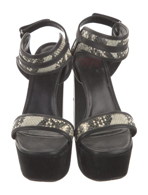 Amanda Gregory Leather Animal Print Sandals