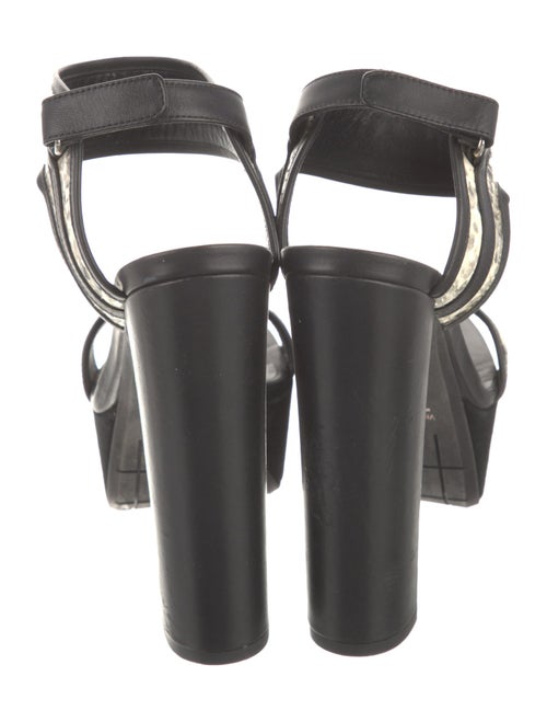 Amanda Gregory Leather Animal Print Sandals