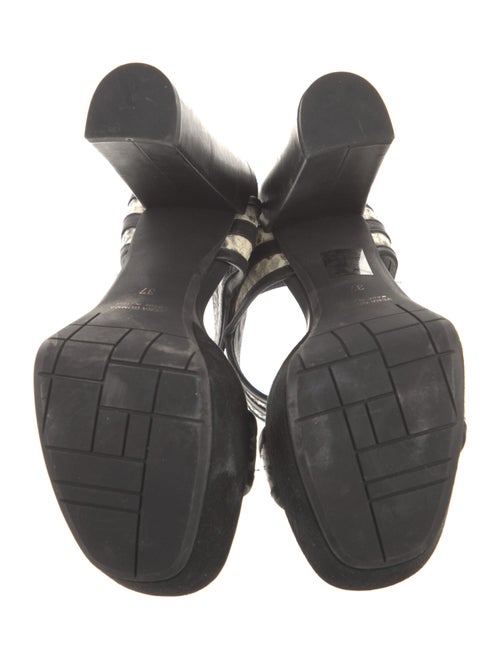 Amanda Gregory Leather Animal Print Sandals