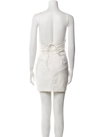 Amanda Gregory Square Neckline Mini Dress