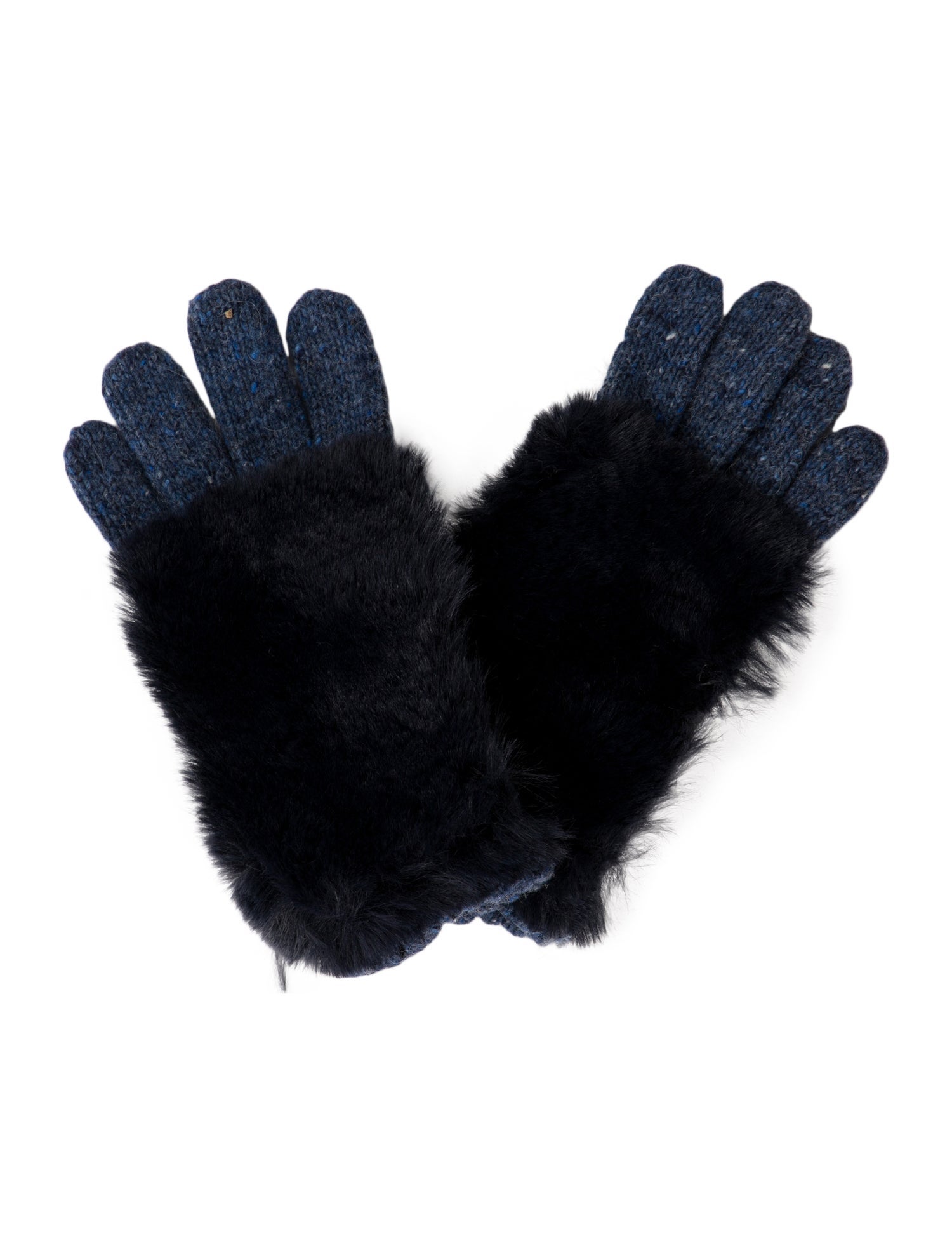 AMATO Fur Trimmed Winter Wool Gloves