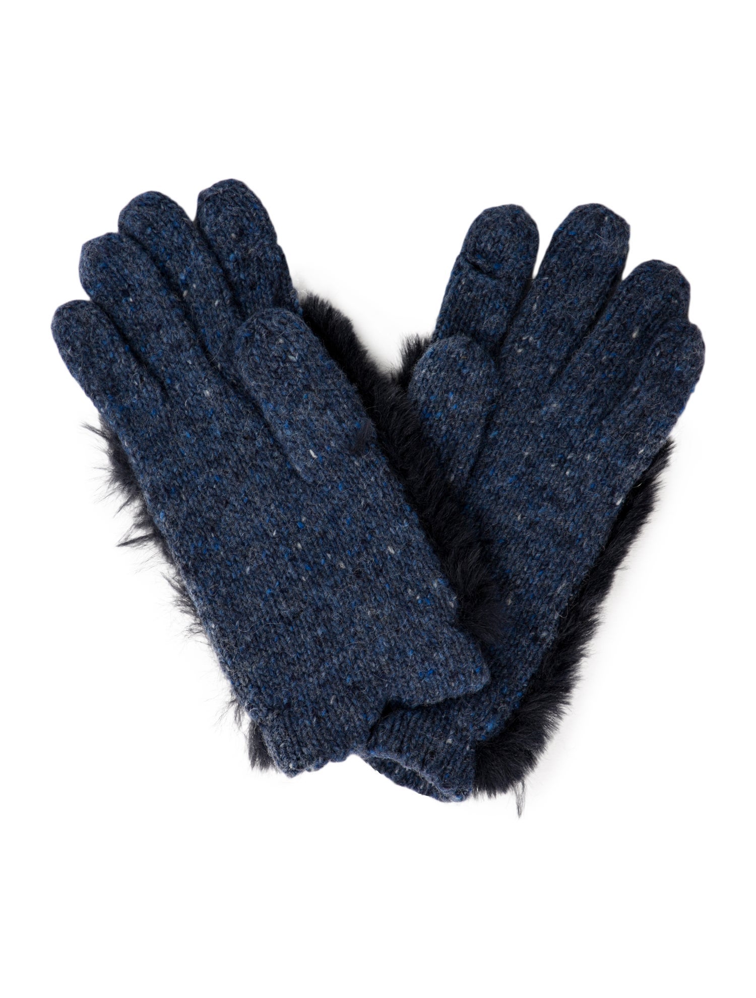 AMATO Fur Trimmed Winter Wool Gloves