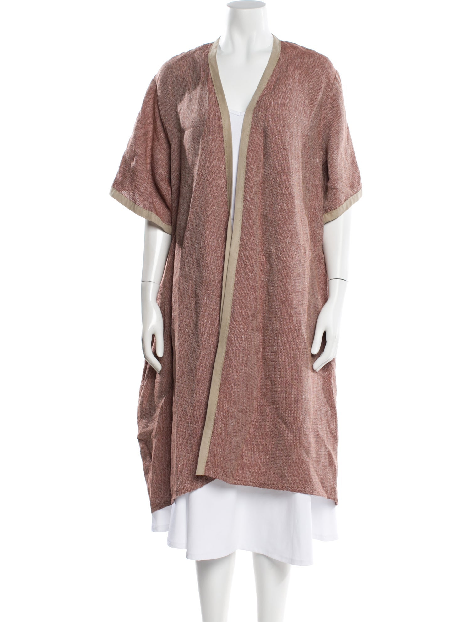 AMATO Linen Colorblock Pattern Robe w/ Tags