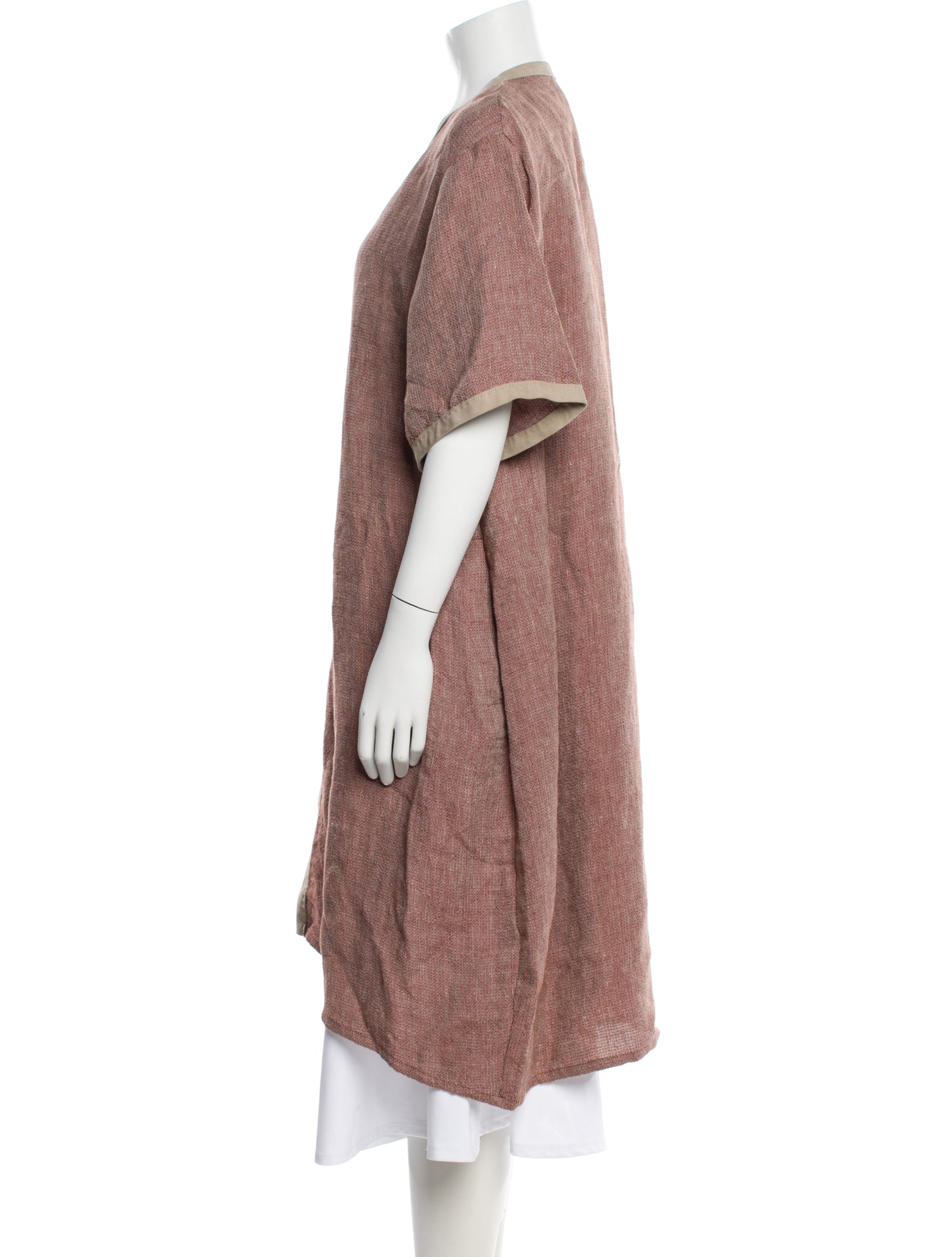 AMATO Linen Colorblock Pattern Robe w/ Tags