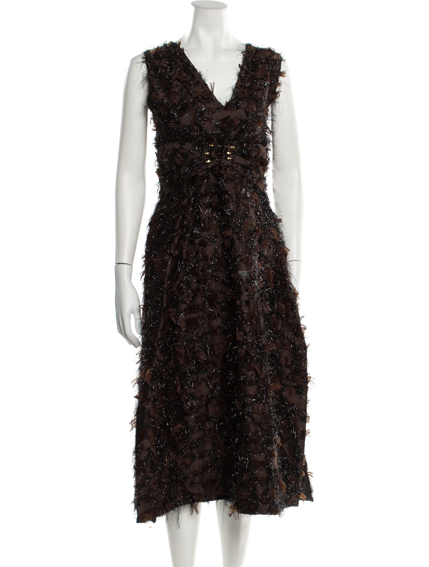 Amal Al Mulla V-Neck Long Dress