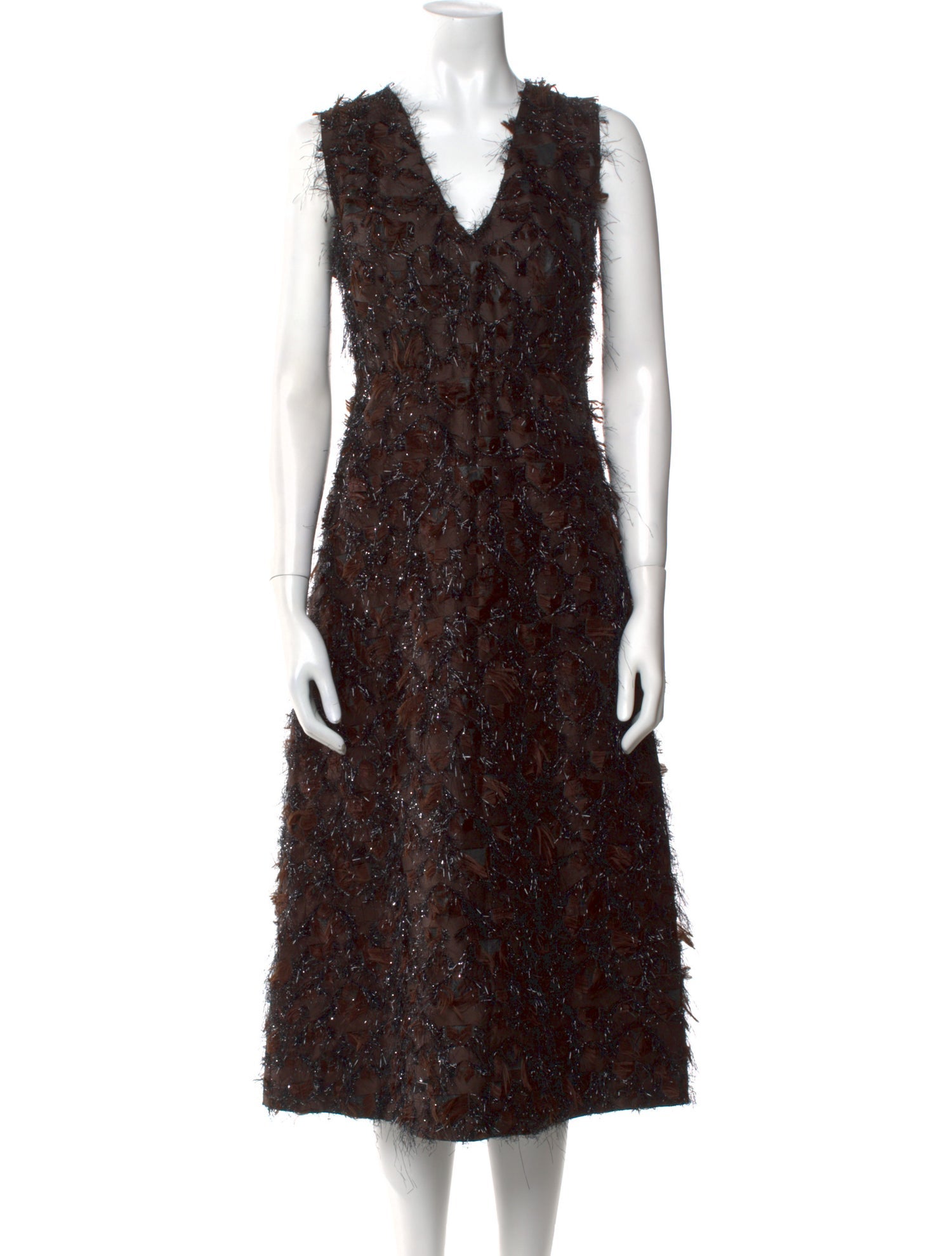 Amal Al Mulla V-Neck Midi Length Dress