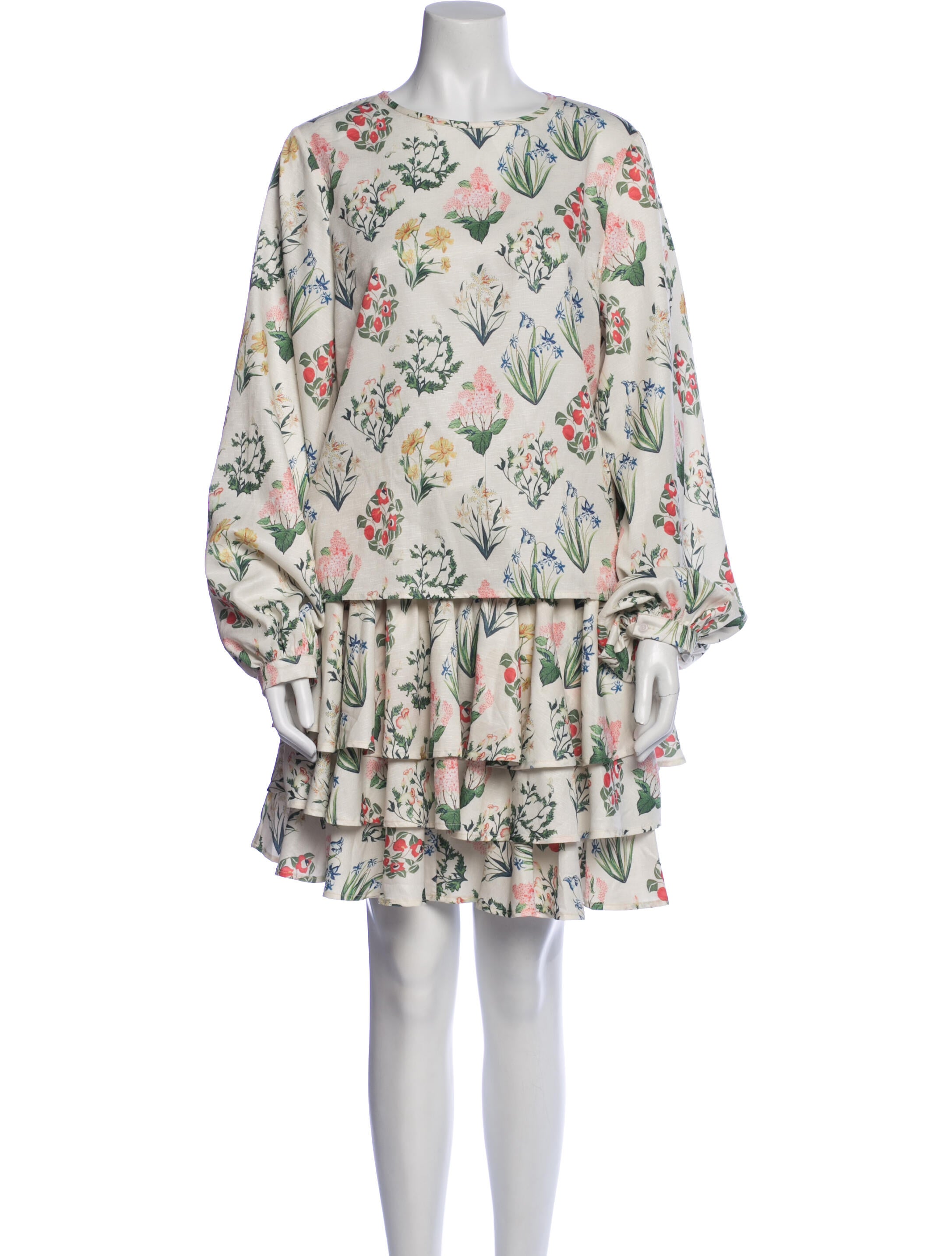 Amal Al Mulla Linen Floral Print Skirt Set