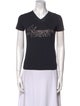 Anna Molinari Blumarine Graphic Print V-Neck T-Shirt