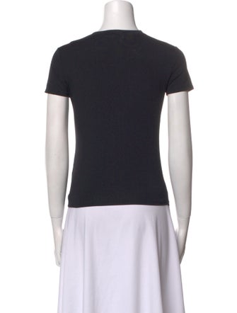 Anna Molinari Blumarine Graphic Print V-Neck T-Shirt