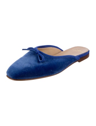Ann Mashburn Suede Bow Accents Mules