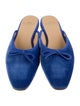 Ann Mashburn Suede Bow Accents Mules