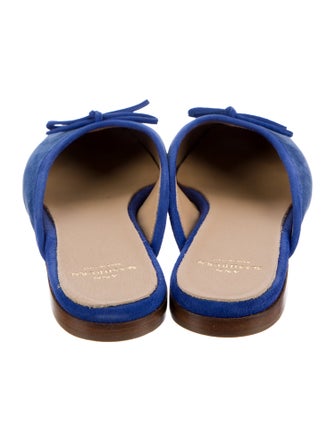 Ann Mashburn Suede Bow Accents Mules