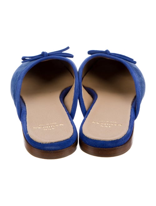 Ann Mashburn Suede Bow Accents Mules