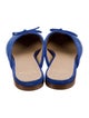 Ann Mashburn Suede Bow Accents Mules