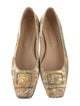 Ann Mashburn Satin Floral Print Ballet Flats