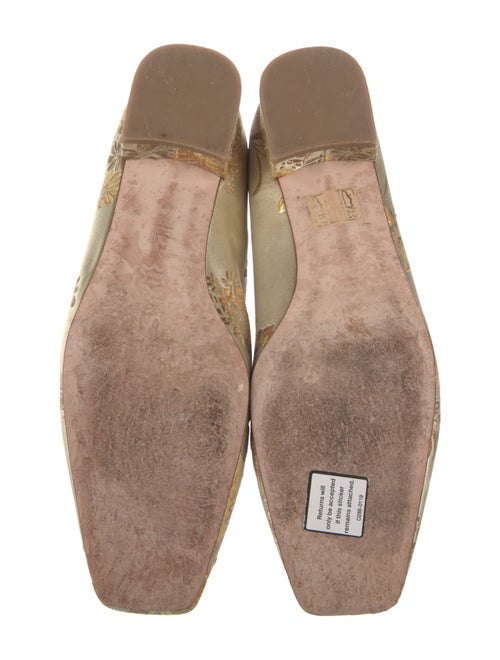 Ann Mashburn Satin Floral Print Ballet Flats