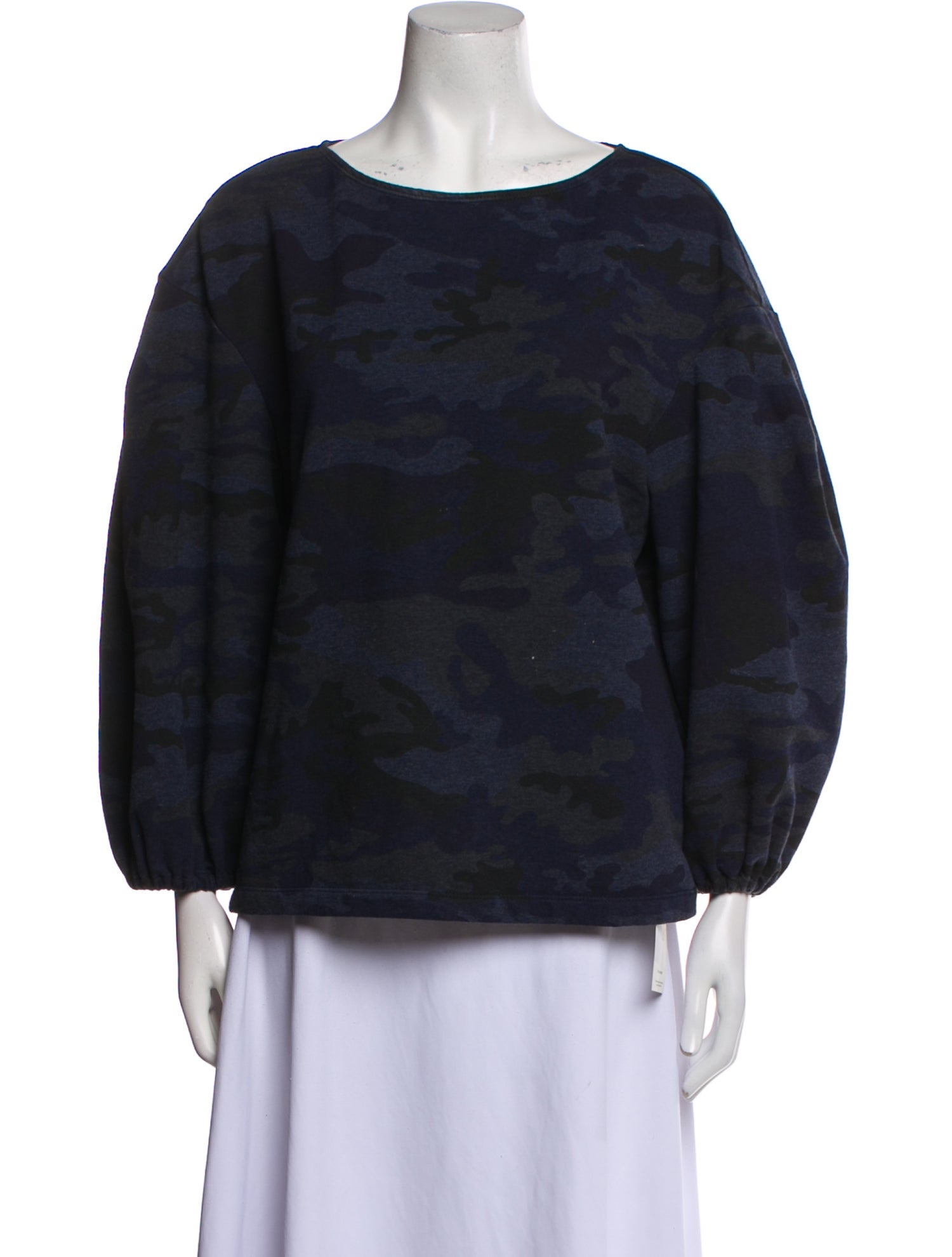 Ann Mashburn Printed Bateau Neckline Blouse