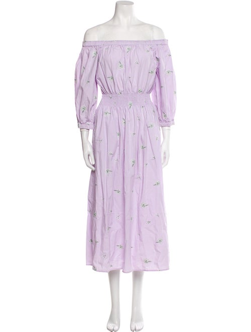 Ann Mashburn Off-The-Shoulder Midi Length Dress