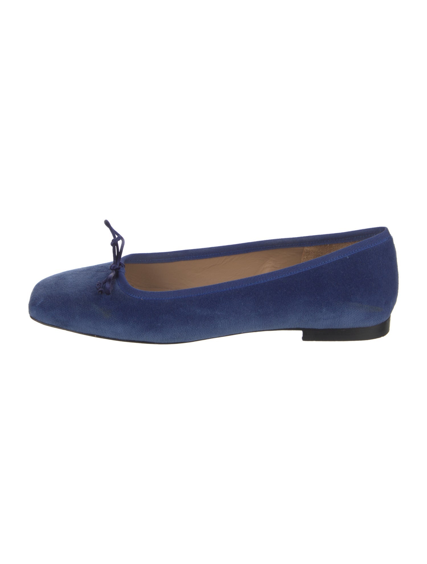 Ann Mashburn Suede Bow Accents Ballet Flats