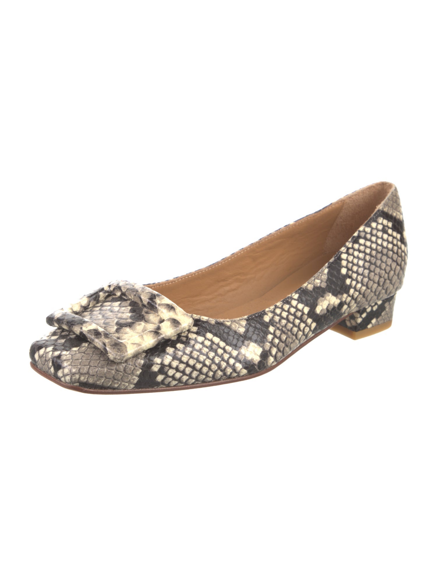 Ann Mashburn Snakeskin Animal Print Flats