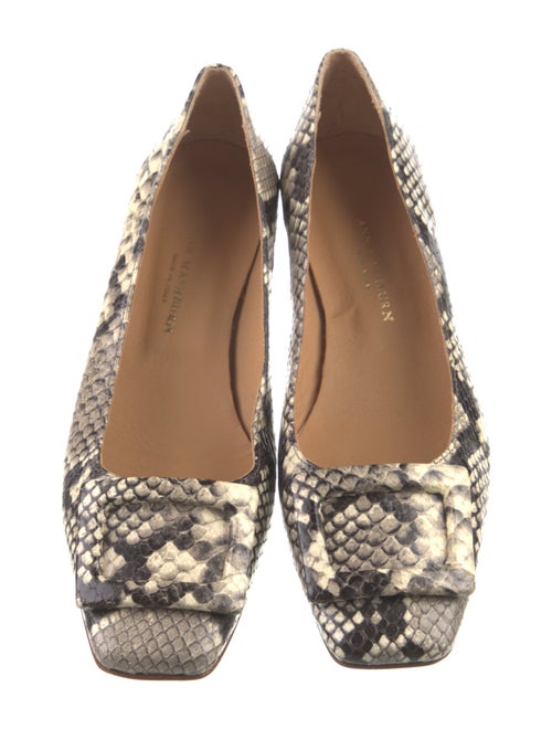 Ann Mashburn Embossed Leather Animal Print Flats