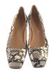 Ann Mashburn Embossed Leather Animal Print Flats