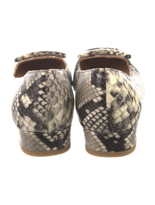 Ann Mashburn Embossed Leather Animal Print Flats