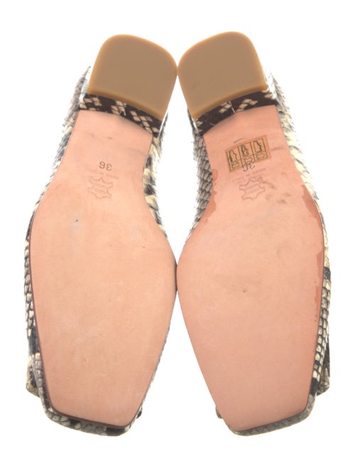 Ann Mashburn Embossed Leather Animal Print Flats