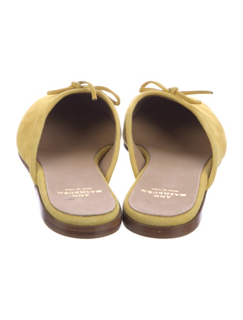 Ann Mashburn Suede Bow Accents Mules