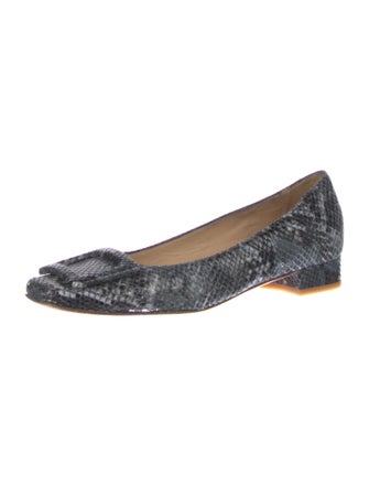 Ann Mashburn Leather Animal Print Flats