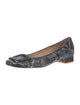Ann Mashburn Leather Animal Print Flats