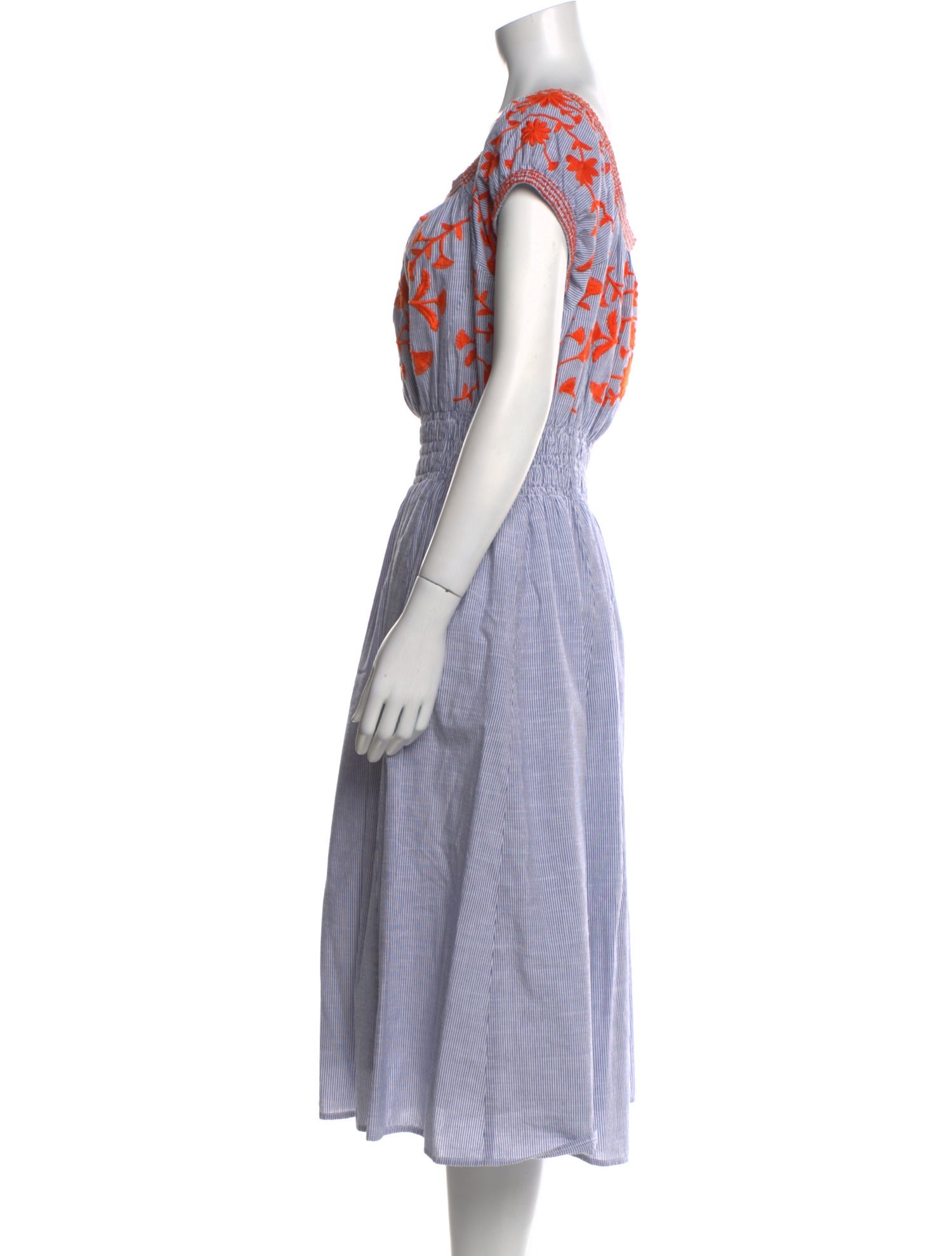 Ann Mashburn Striped Midi Length Dress