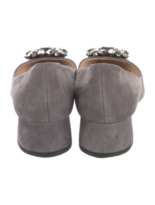 Ann Mashburn Suede Crystal Embellishments Pumps