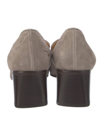 Ann Mashburn Suede Fringe Trim Accent Pumps