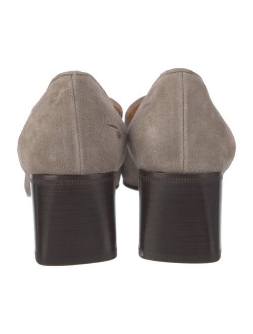 Ann Mashburn Suede Fringe Trim Accent Pumps