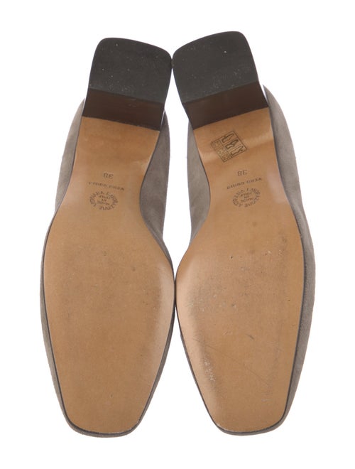 Ann Mashburn Suede Fringe Trim Accent Pumps