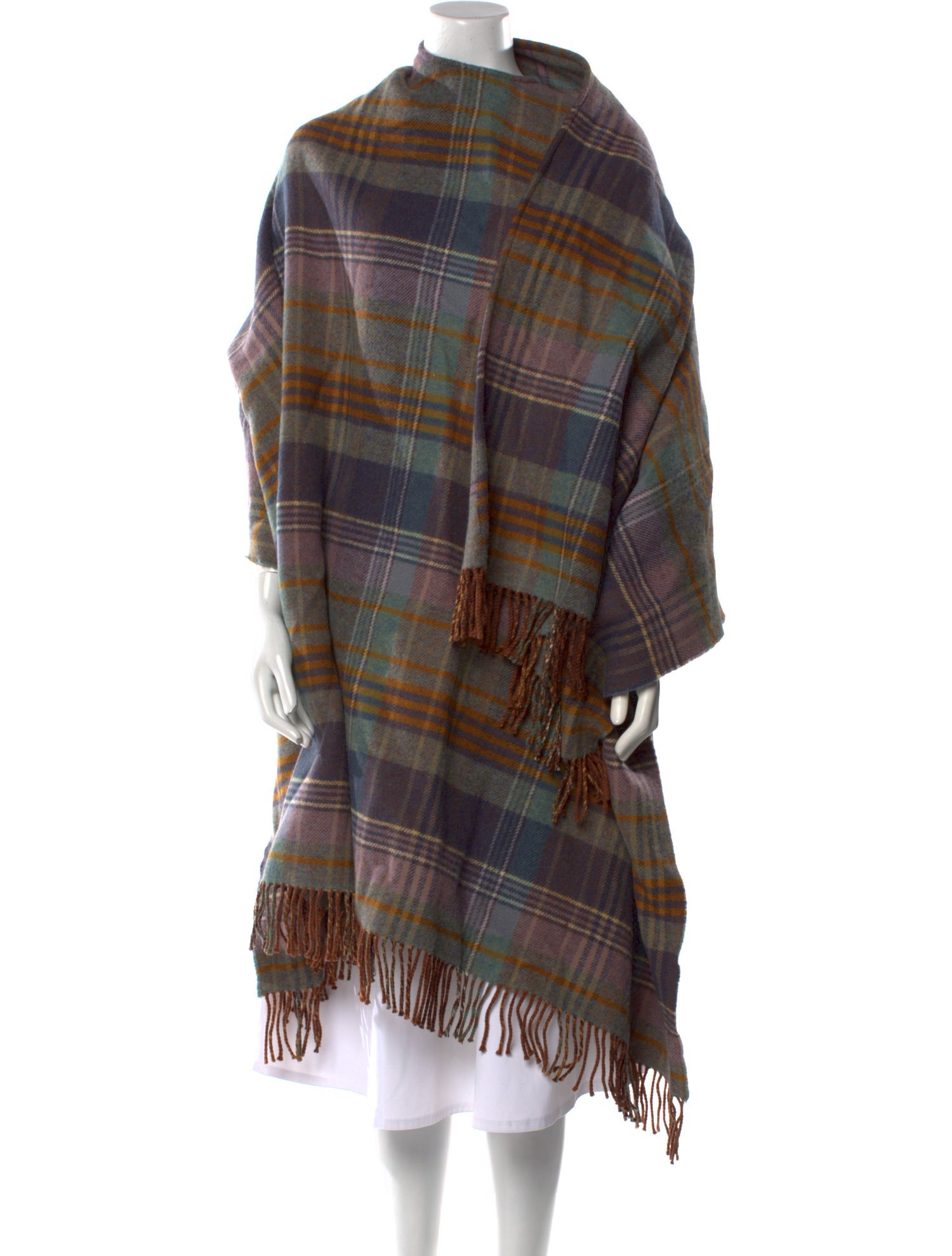 Ann Mashburn Lambswool Plaid Print Sweater