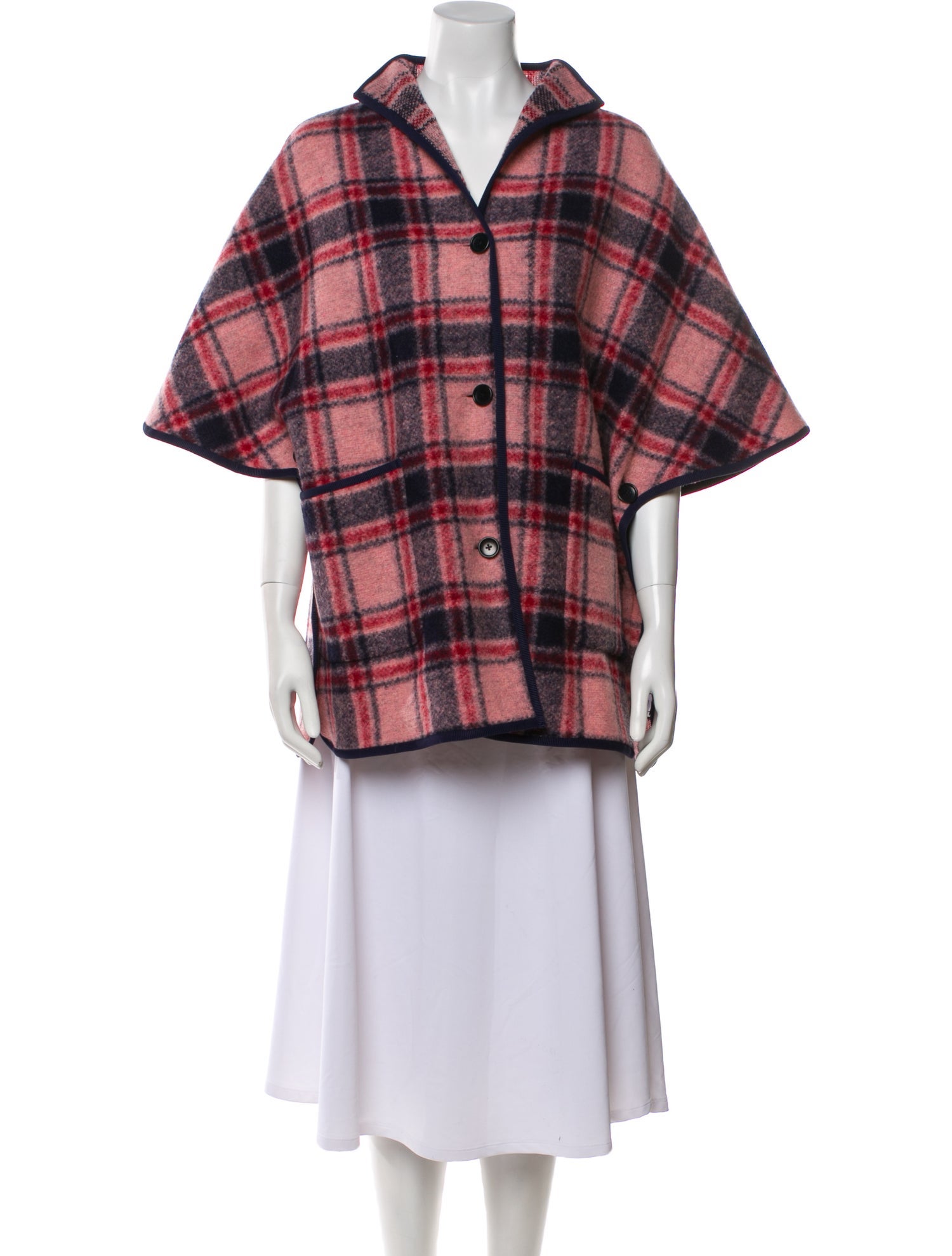 Ann Mashburn Wool Plaid Print Jacket