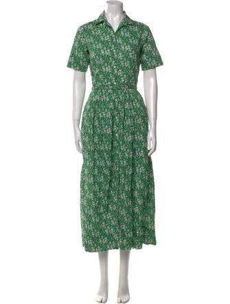 Ann Mashburn Floral Print Midi Length Dress