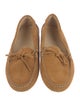 Ann Mashburn Suede Bow Accents Loafers