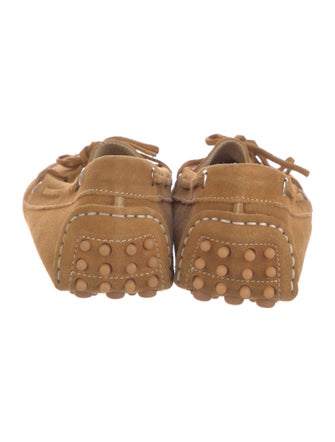 Ann Mashburn Suede Bow Accents Loafers