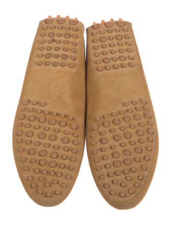 Ann Mashburn Suede Bow Accents Loafers