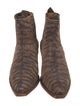 Ann Mashburn Suede Animal Print Western Boots
