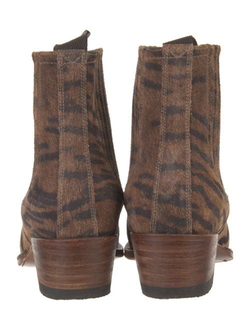 Ann Mashburn Suede Animal Print Western Boots
