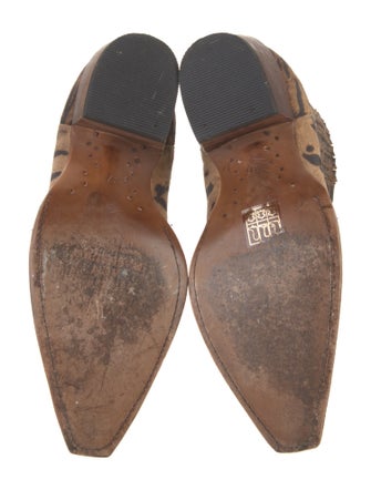 Ann Mashburn Suede Animal Print Western Boots